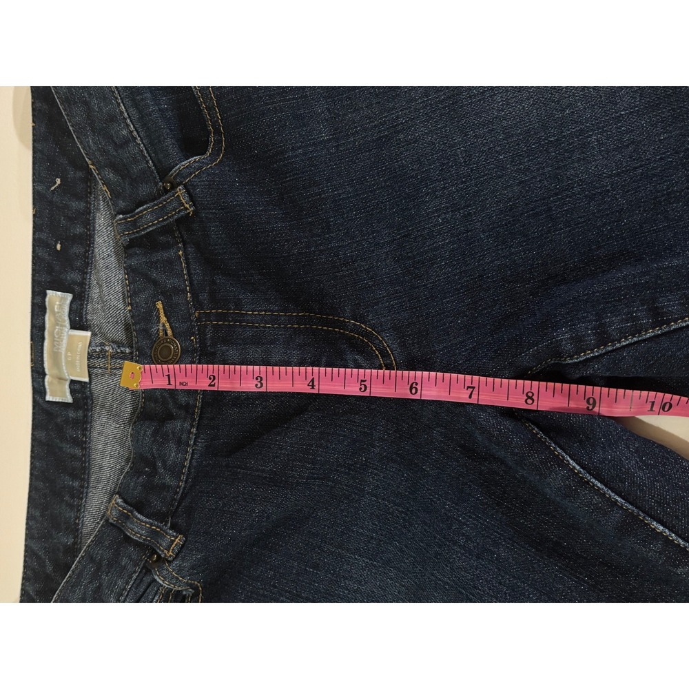 Michael Kors Womens Sparkle Shimmer Flare Jeans Dark Wash Blue Size 6P - Picture 6 of 12